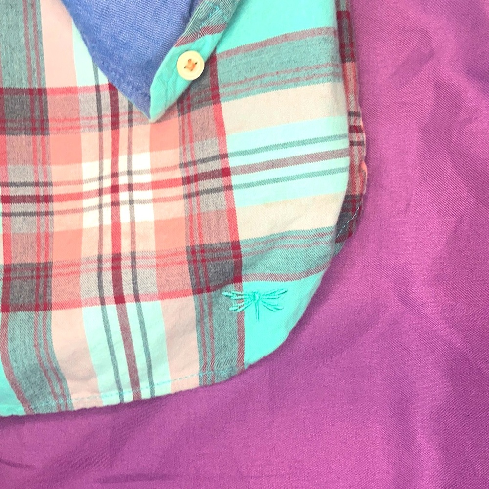 Talbots Button Front Plaid - Picture 3 of 6
